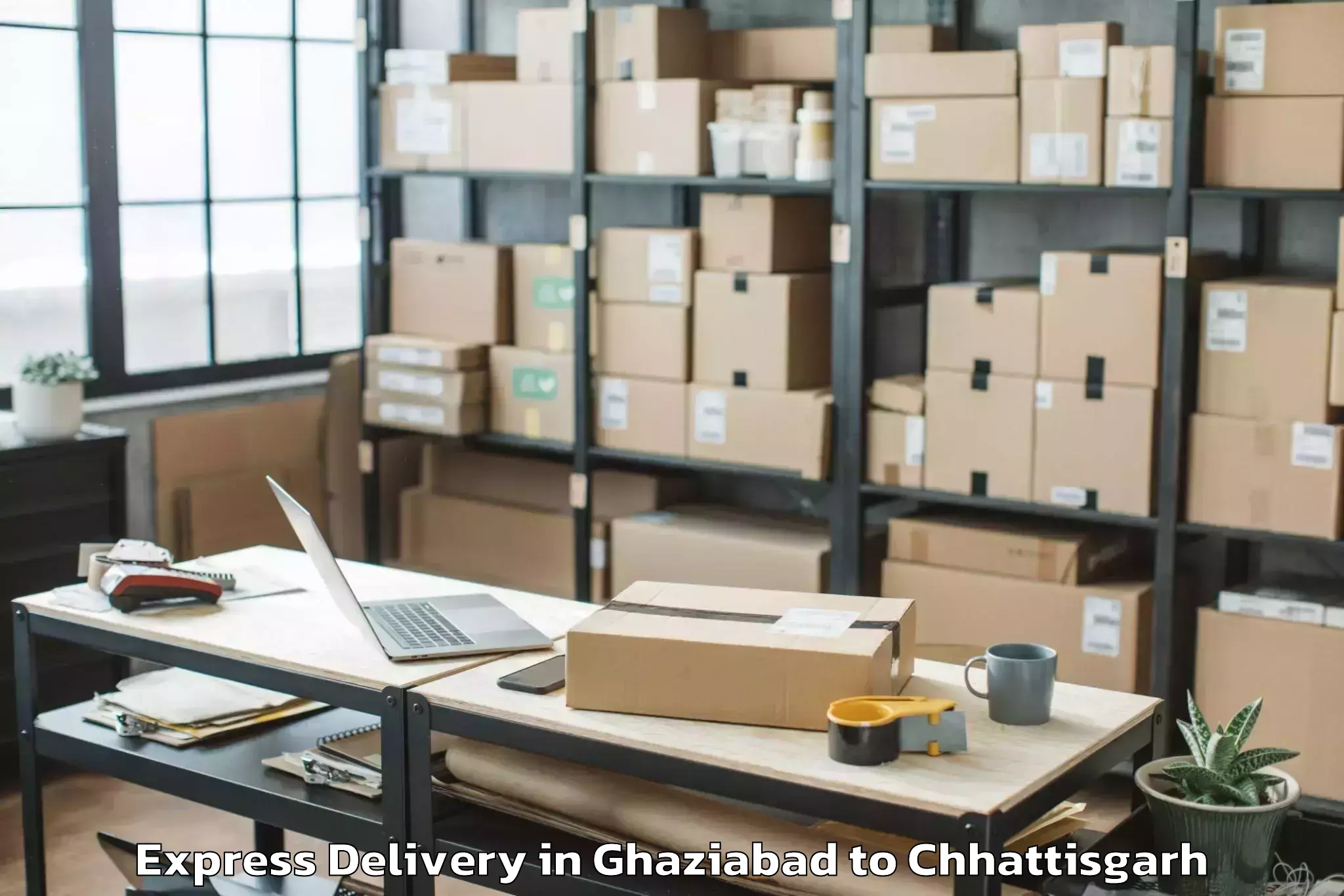 Expert Ghaziabad to Op Jindal University Raigarh Express Delivery